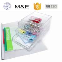 3 Drawers Acrylic Office Desk Organizer for Staplers and Office Suppliers