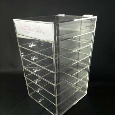 Wholesale 7 Layers Clear Acrylic Makeup Organizers with Drawers