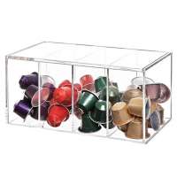 Clear Acrylic Four Compartment Jewellery Organiser Storage Boxes Wholesale